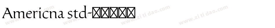 Americna std字体转换